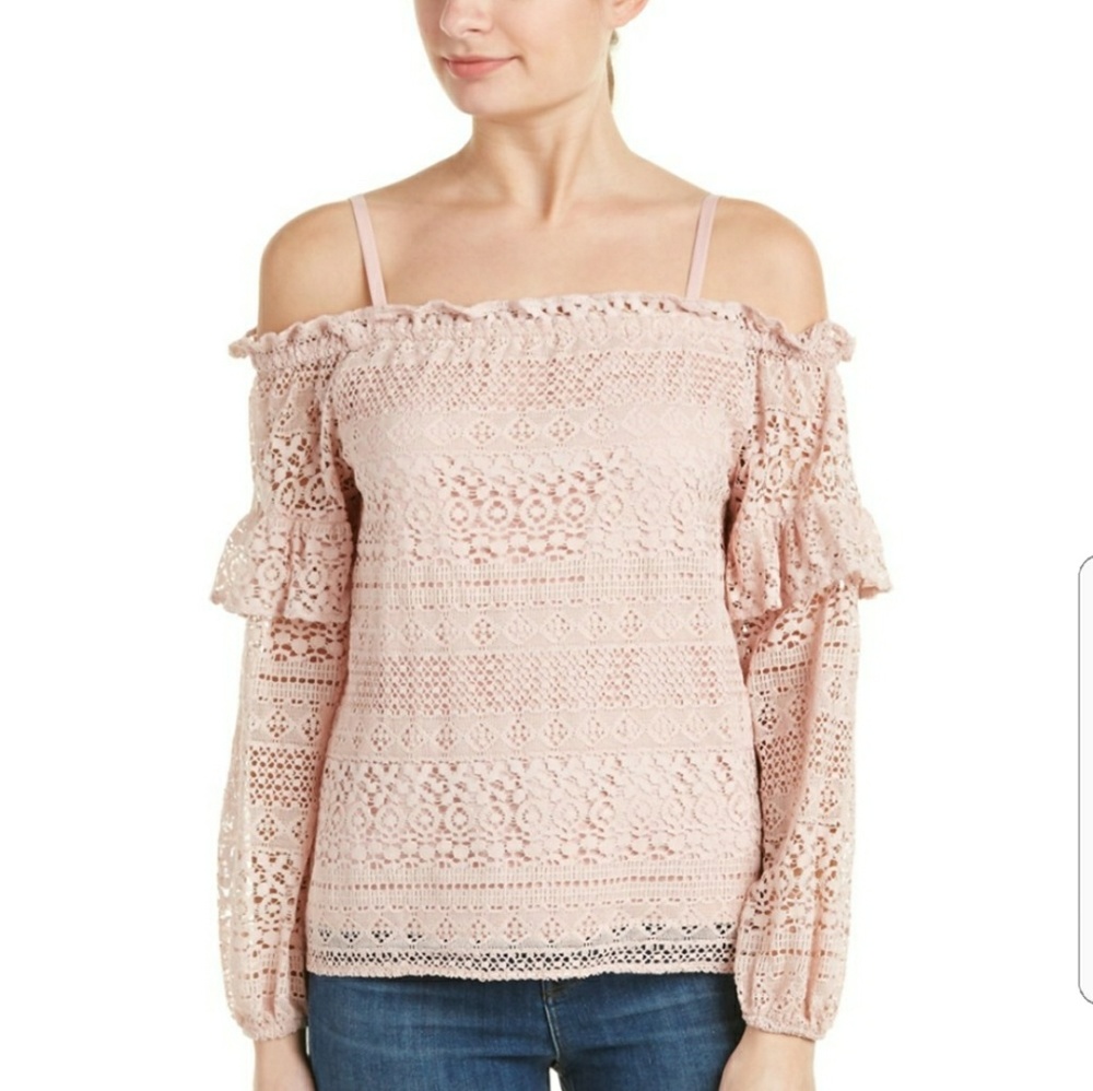 {PARKER} Cold Shoulder Lace Blouse